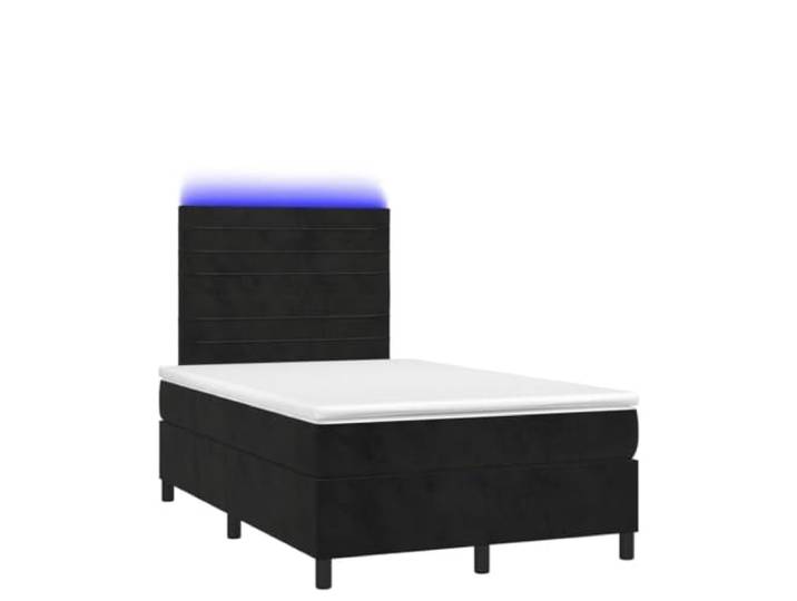 KKgypkn Boxspringbett mit Matratze & LED Schwarz 120x190 cm Samt