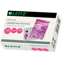 LEITZ 73690002 - Laminierfolien, für Visitenkarte, 90 x 60 mm, 100 Stück