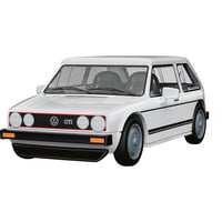 Volkswagen Golf GTI (1976-1983), Konstruktionsspielzeug weiß, Maßstab 1:35