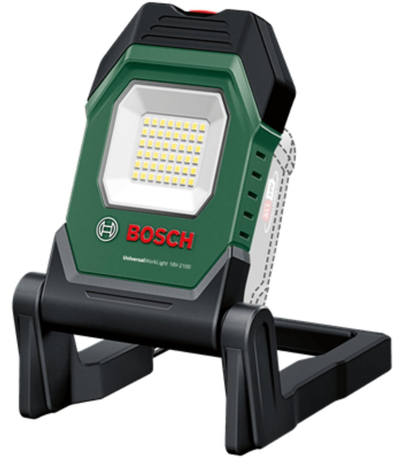 Bosch Home & Garden Universele LED werklamp 18V-2100, groen/zwart