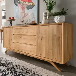 Esszimmersideboard Vollholz - Wildeiche geölt 180 cm breit