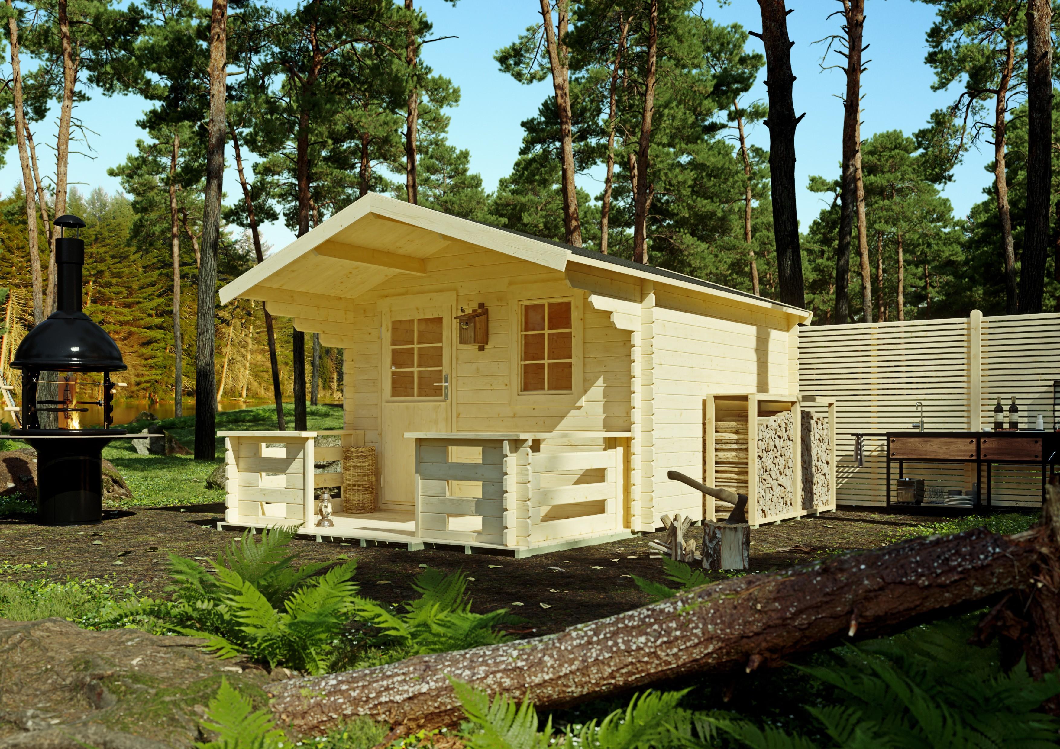 Gartenhaus Leka I 3,00x3,00 m - inklusive Terrasse und langlebigem EPDM-Dach