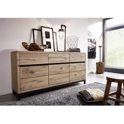 Sideboard Wildeiche 175x45x85 bianco geölt VILLANDERS #208