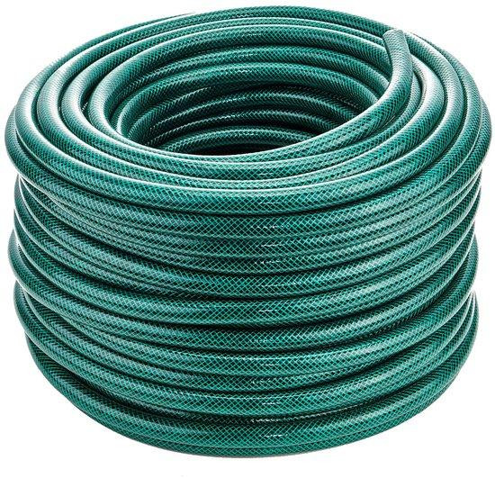 Ibenzoa Benza 50 meter flexibele en verstevigde PVC-tuinslang met polyesterversterking
