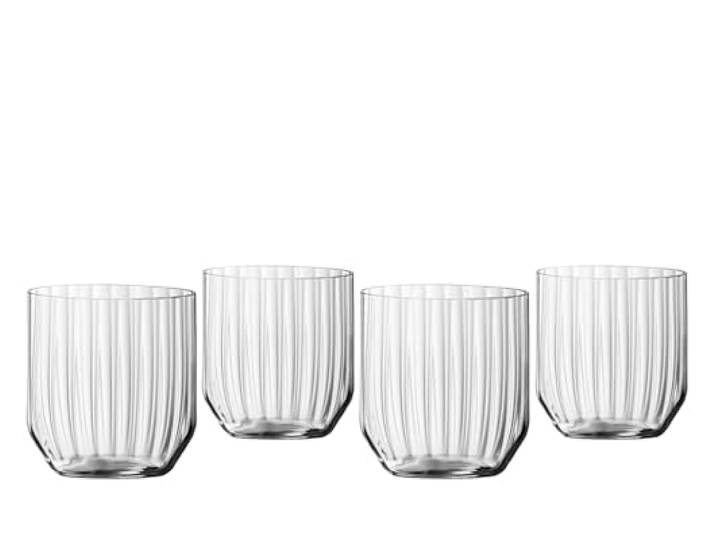 Spiegelau Lot de 4 verres à whisky linéaires 345 ml 4940176 - Verres à whisky en cristal - Passe au lave-vaisselle
