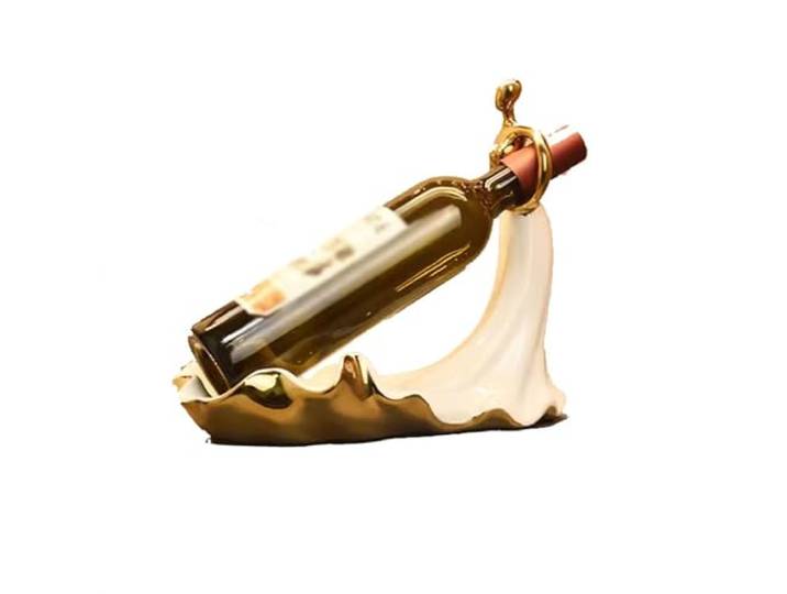 zhangrui1888 Weinflaschenhalter Weinregal-Ornament, Weinschrank-Dekoration Weinregal(Weiß)