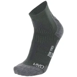 UYN Low Cut Trekkingsocken doppellagig Herren military/grey melange 35-38