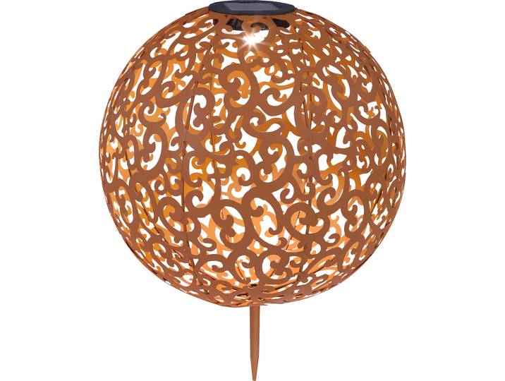 Globo Lighting Solarleuchte Metall rostfarben, LED