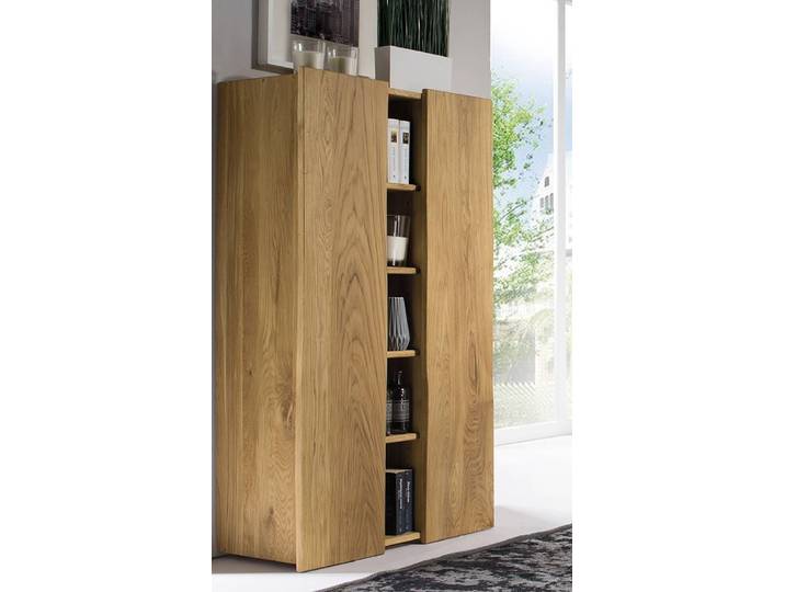 Woodline Garderobenschrank in Eiche massiv – Montierte Lieferung – 3%-Vorkasse-Rabatt