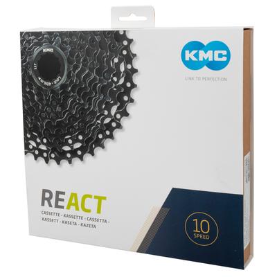 Zahnkranz KMC "REACT Kassette - 10 Speed", schwarz, Zahnkränze, B/H: 23cm x 4,5cm, Stahl, 10-fach, 11-36 Zähne, robustes Stahl, B:23cm H:4,5cm L:23cm