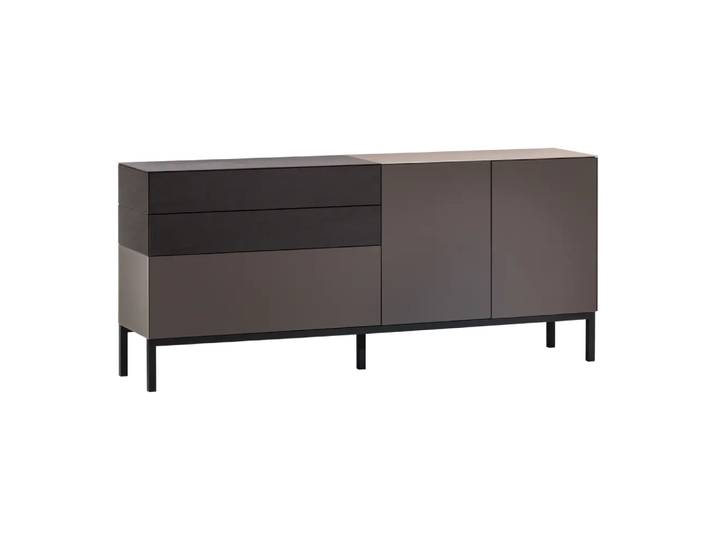 Sideboard Skyline, Johann Jakob, quarzgrau, Holzwerkstoff