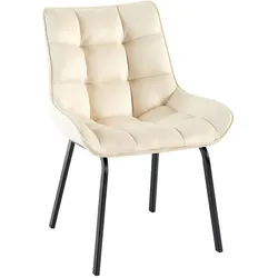 CLP Stuhl Saranda Samt   Farbe: creme, Material: Samt