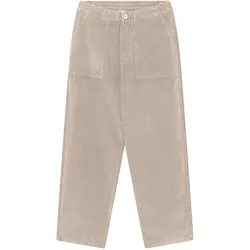 KnowledgeCotton Apparel, Damen, Outdoorhose, Bloom Barrel Corduroy (XS), Grau, Beige