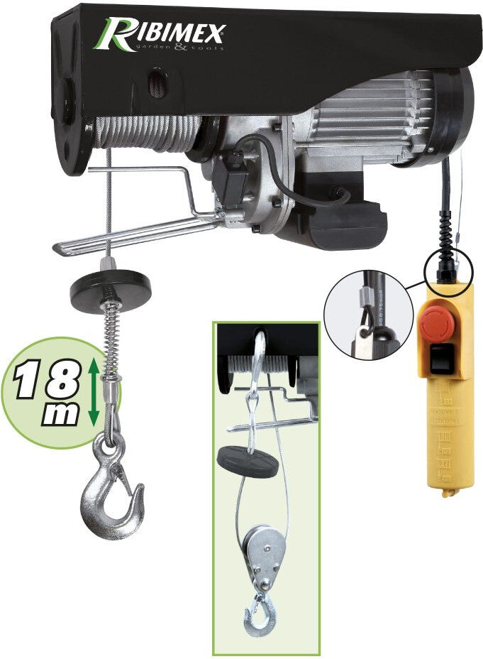 Ribimex Paranco elettrico completo di bandiera PE125/250C fino a 250 kg