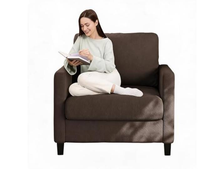 ZoomBuggy Sessel 1-Sitzer Komprimiert, 84x78x87,5 cm, Wohnzimmer Platzsparend im Karton geliefert, weiche Polsterung, für kleine Wohnungen & Leseecken