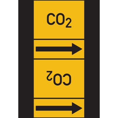 Rohrleitungskennzeichen CO2 - 33000x105 mm Folie selbstklebend