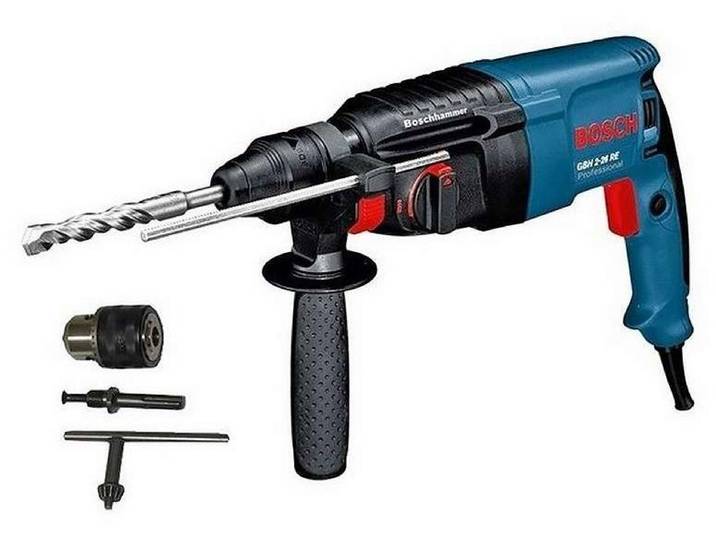 Perforateur BOSCH GBH 2-26 Professional SDS-plus 830W + mandrin à clé + adaptateur