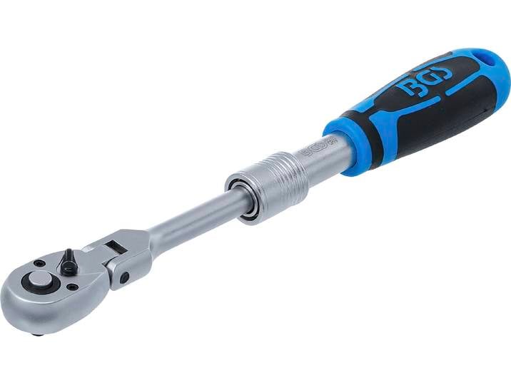 BGS Cliquet réversible extensible coudé Sortie carré extérieur 6\,3 mm (1/4\ ) 210 - 250 mm - 25125