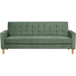 3-SITZER-SCHLAFSOFA dunkelgrün mit Stauraum Vehkoo