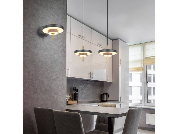 Trio Lighting Hängeleuchte Keaton, dimmbar, schwarz, für Wohn- / Esszimmer, Metall