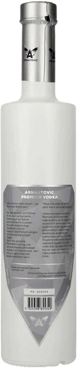 Arnautovic Spirits Arnautovic Premium Vodka 40% Vol. 0,5l