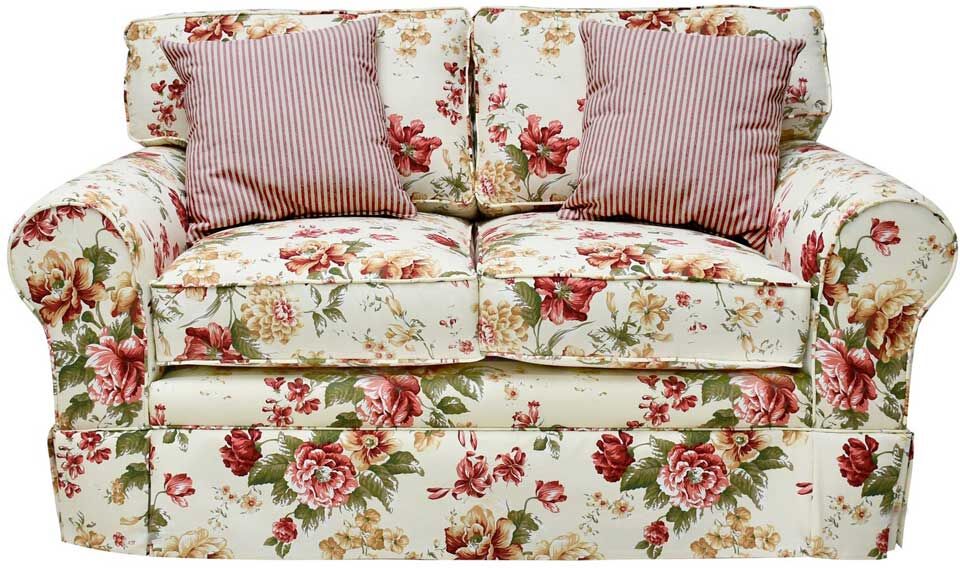 Pharao24.de Country Style Sofa mit Nosagunterfederung Blumen Muster