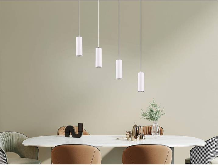 Trio Leuchten Pendelleuchte Marley 312400401, Metall Weiß matt, Pendel 4-flammig