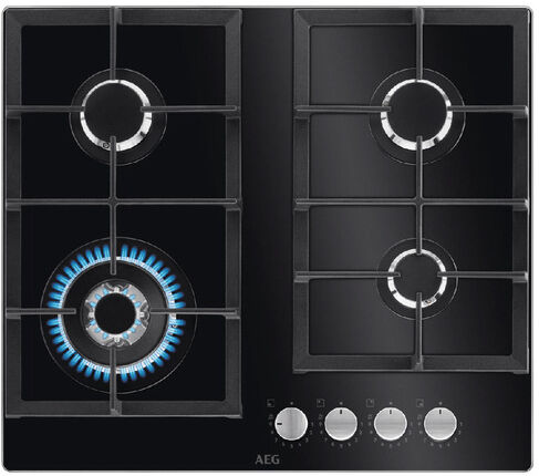 AEG Piano Gas Comandi Frontali 60 Cm HKB64420NB