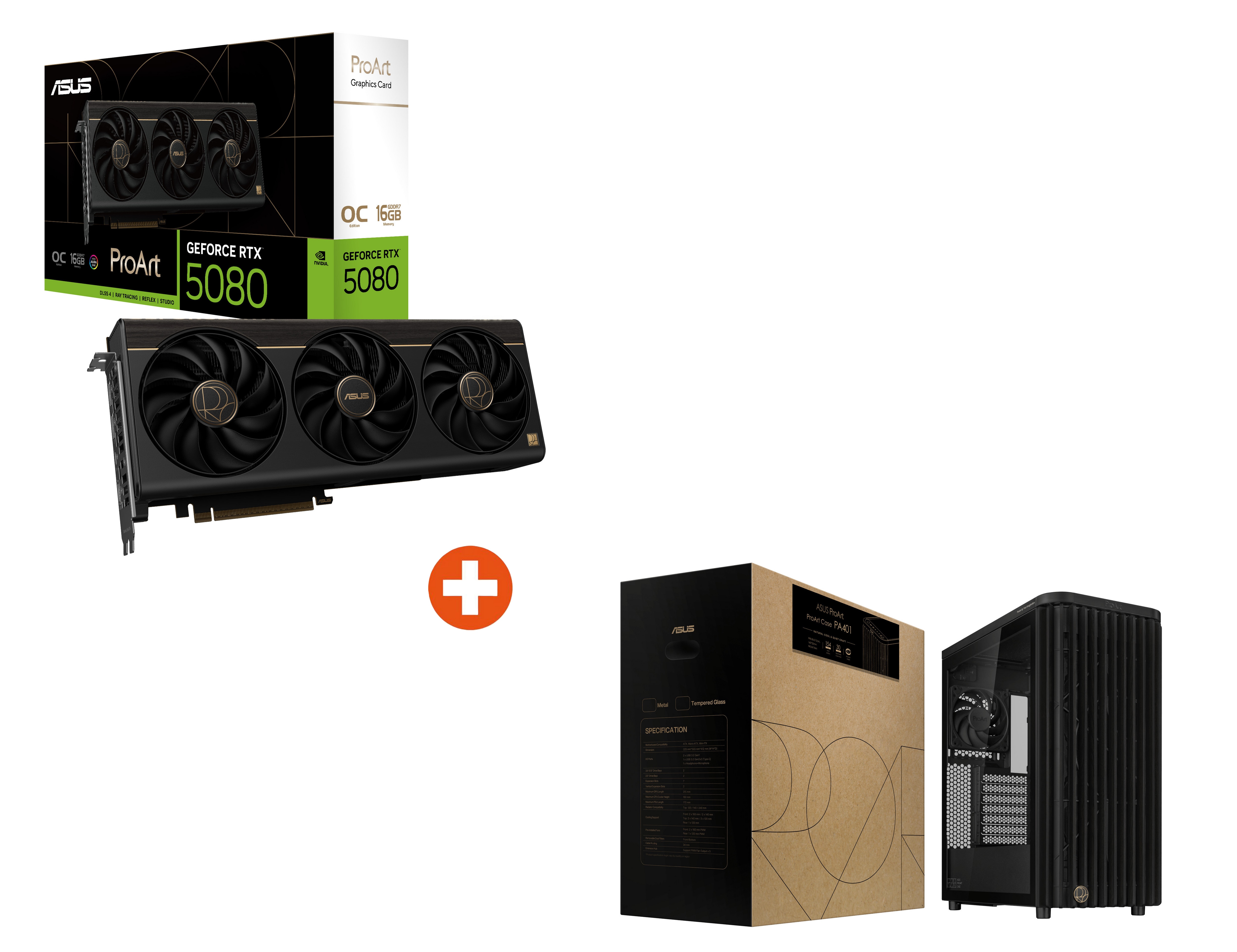 ASUS LEVEL UP #20 Bundle (PROART-RTX5080 + PROART PA401 WOOD TG PWM BLACK)