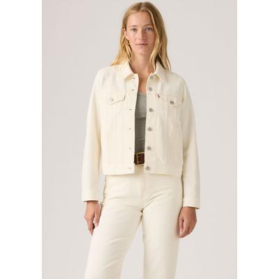 Jeansjacke LEVI'S "ORIGINAL TRUCKER", Damen, Gr. S (36), beige (snowing in la), Web, Obermaterial: 100% Baumwolle, figurbetont kurz, 1-Knopf-Manschette mit Schlitz, Jacken Jeansjacke, FRESH COLLECTION
