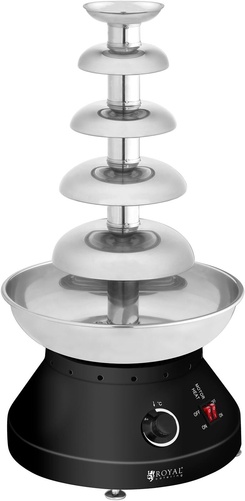 Royal Catering Chokoladefontæne - 5 etager - 4 L RCCF-210