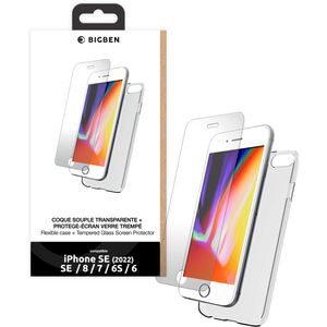 Bigben Handyhülle Clear Case, transparent, für iPhone SE 2020-2022, Kunststoff, Backcover & Displayglas