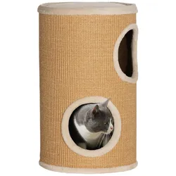 PawHut PawHut Kratztonne 60 cm Hoch Katzentonne mit 2 Höhle, für Katze bis 5 kg