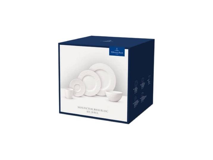 Kombiservice VILLEROY & BOCH Manufacture Rock 20-teilig , weiß, 20, Porzellan, Geschirr-Sets, Kombiservice