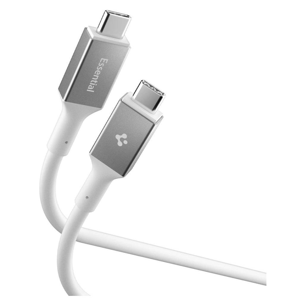 Spigen Essential USB C to USB C 100W Cable white EB10020CC (2 m, USB 3.2 Gen 1, 100 W) (ACA08775)