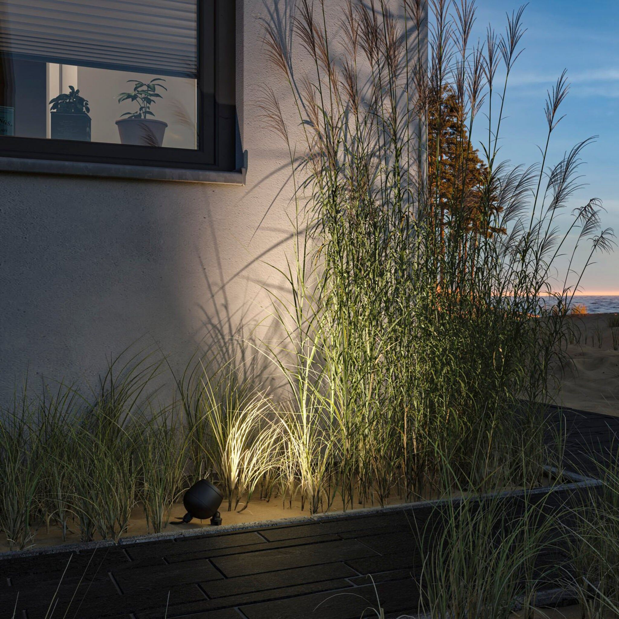 Paulmann - Plug & Shine Outdoor Kikolo 6.2W LED Garden RGBW Spotlight with Smart Home Zigbee 3.0 in Anthracite