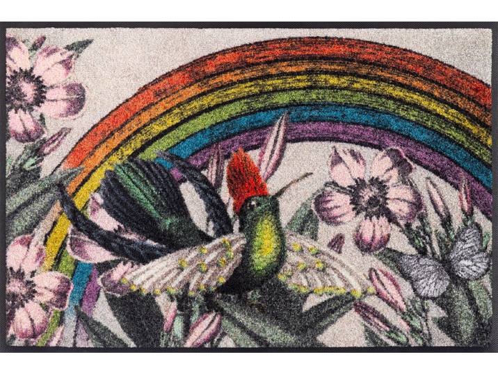 Fussmatte Rainbow Garden , bunt, B:50cm H:7mm L:75cm, Polyamid, WASH+DRY BY KLEEN-TEX, Teppiche, Fussmatte