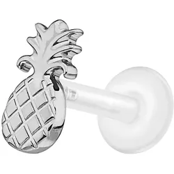 PTFE Labret mit Innengewinde + Titan-Aufsatz ANANAS