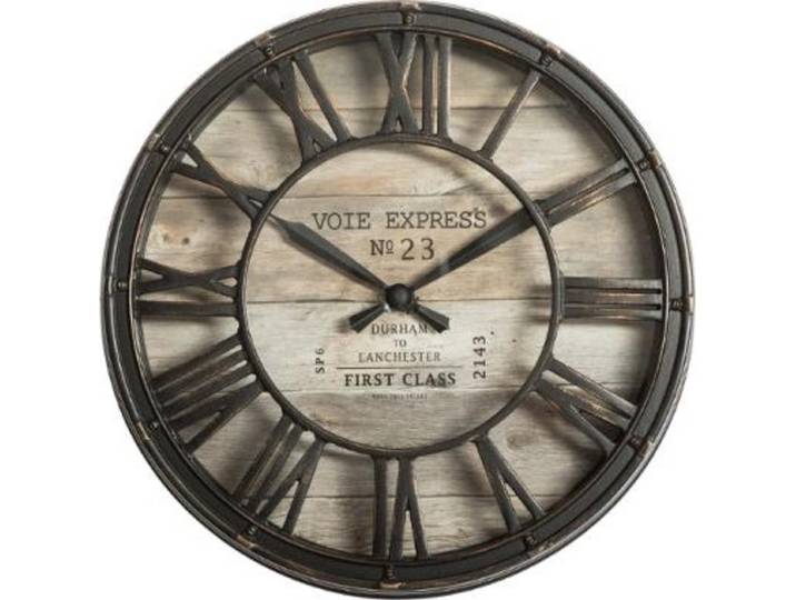 Wandklok bruin - diameter 21 cm - Woonkamer Klok Industrieel - Landelijke wandklok - Keukenklok - Vintage Klok -- Tafelklok - Wandklok - KlokRadio - Klokken - Klokje Klein - Grote Klok - Stevige Klok - Klok - Vintage -
