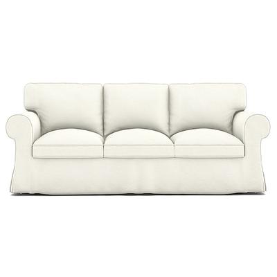 3-Sitzer Sofa-Bezug Baumwollsofa-Bezug mit 3 Kissenbezügen und 3 Rückenlehnenbezügen Ektorp Bezug waschbarer Möbel-Protektor