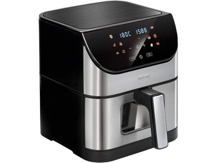 MPM Heißluftfritteuse MFR-10M/Wifi, 1500 W, WLAN-Steuerung, Sichtfenster, 10 Programme, LED-Touchpanel, Timer