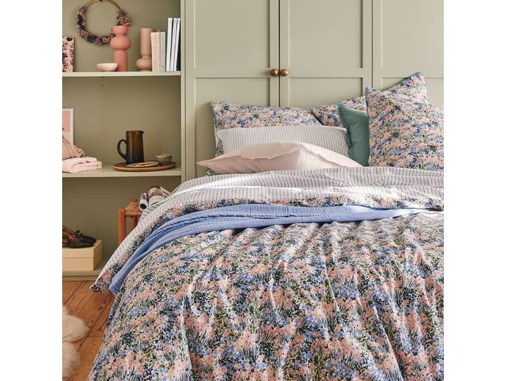 Parure imprimée en percale de coton multicolore 140x200
