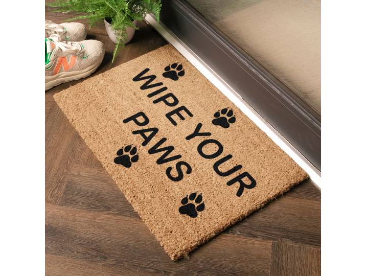 Fußmatte TYPO-WIPEYOURPAWS 40 x 1 x 60cm Braun