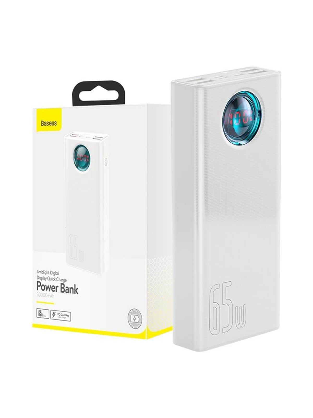 Baseus Amblight Digital Display Quick Charge - 30000mAh - 65W - 4xUSB USB-C - 30000 mAh