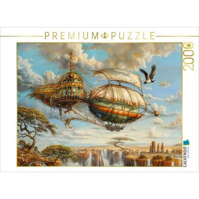 CALVENDO Puzzle Steampunk-Luftschiffe | 2000 Teile Lege-Größe 90x67cm Foto-Puzzle für glückliche Stunden