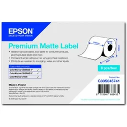 Epson, Etikettenrolle, Premium Matt permanenter Acrylklebstoff (102 mm)