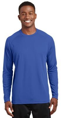 Sport-Tek T473LS Athletic Dry Zone Long Sleeve Raglan T-Shirt in True Royal Blue size 4XL   Polyester