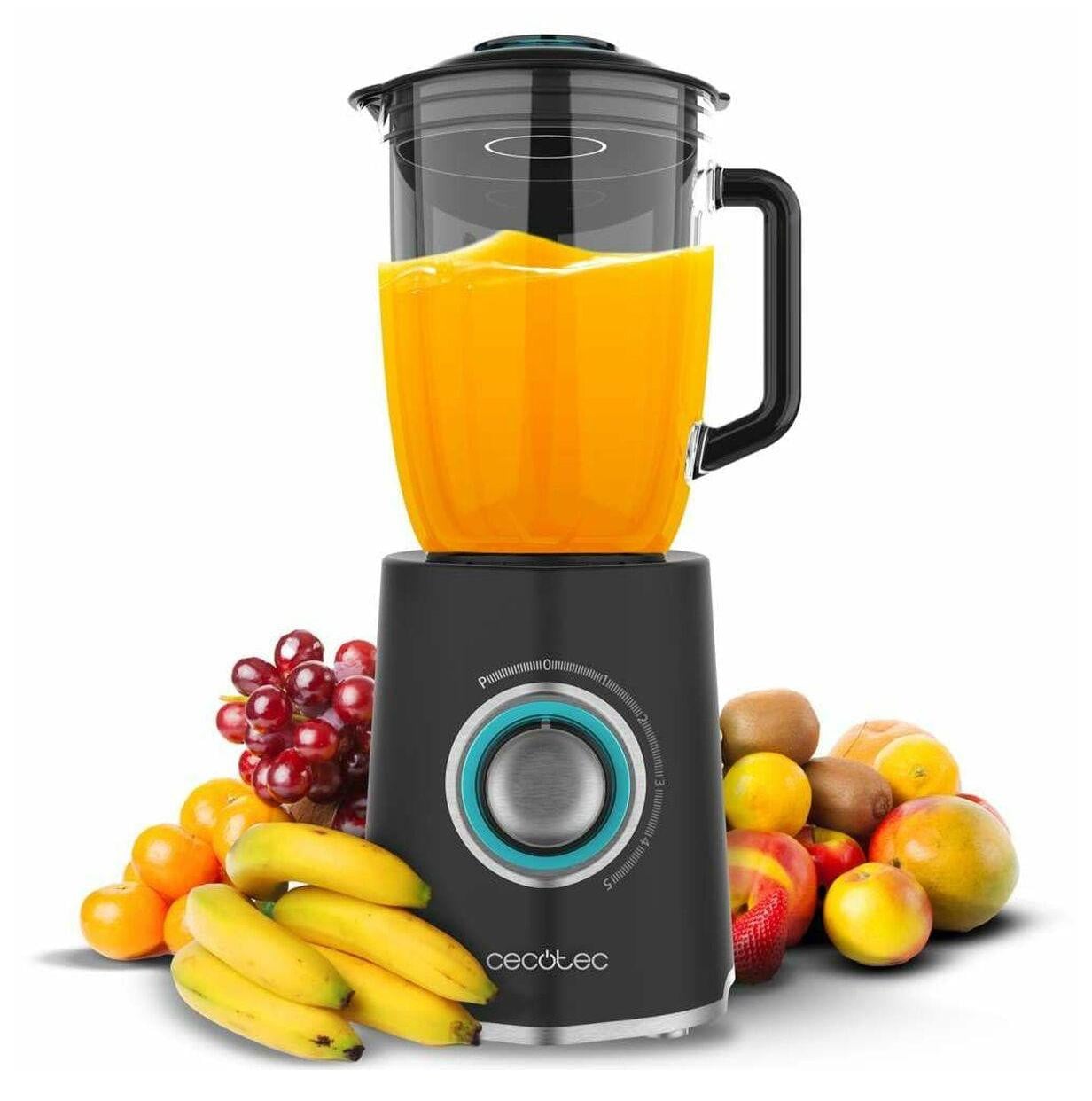 Cecotec Power Black Titanium 2000Max Mix Go staande blender, 2000 watt, 1,5 liter, zwart