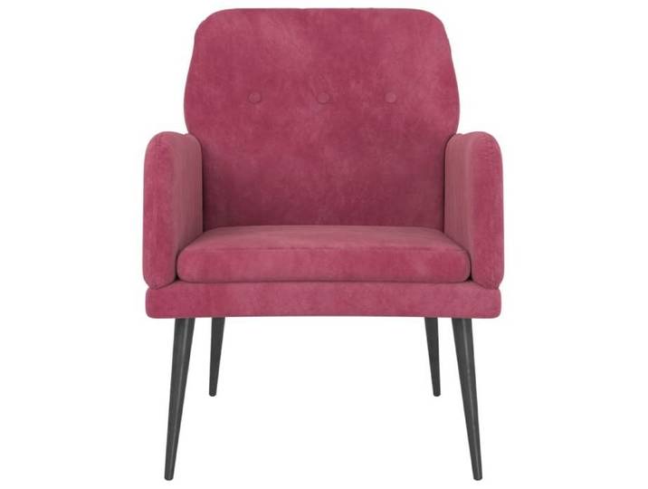 CLOUD - Fauteuil Rouge bordeaux 62x79x79 cm Velours S15