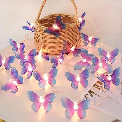 Inspired Finds Butterfly Fairy String Lights Battery Operated Room Decor purple